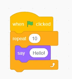 Repeat 10 times: say Hello!